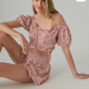 Lucky Brand Cropped Matchback Top